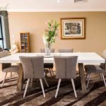 A comfortable and clean dining room after the renovation