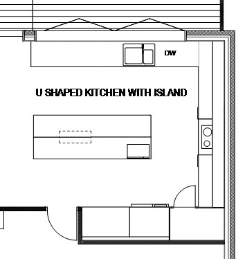 u-shaped kitchen