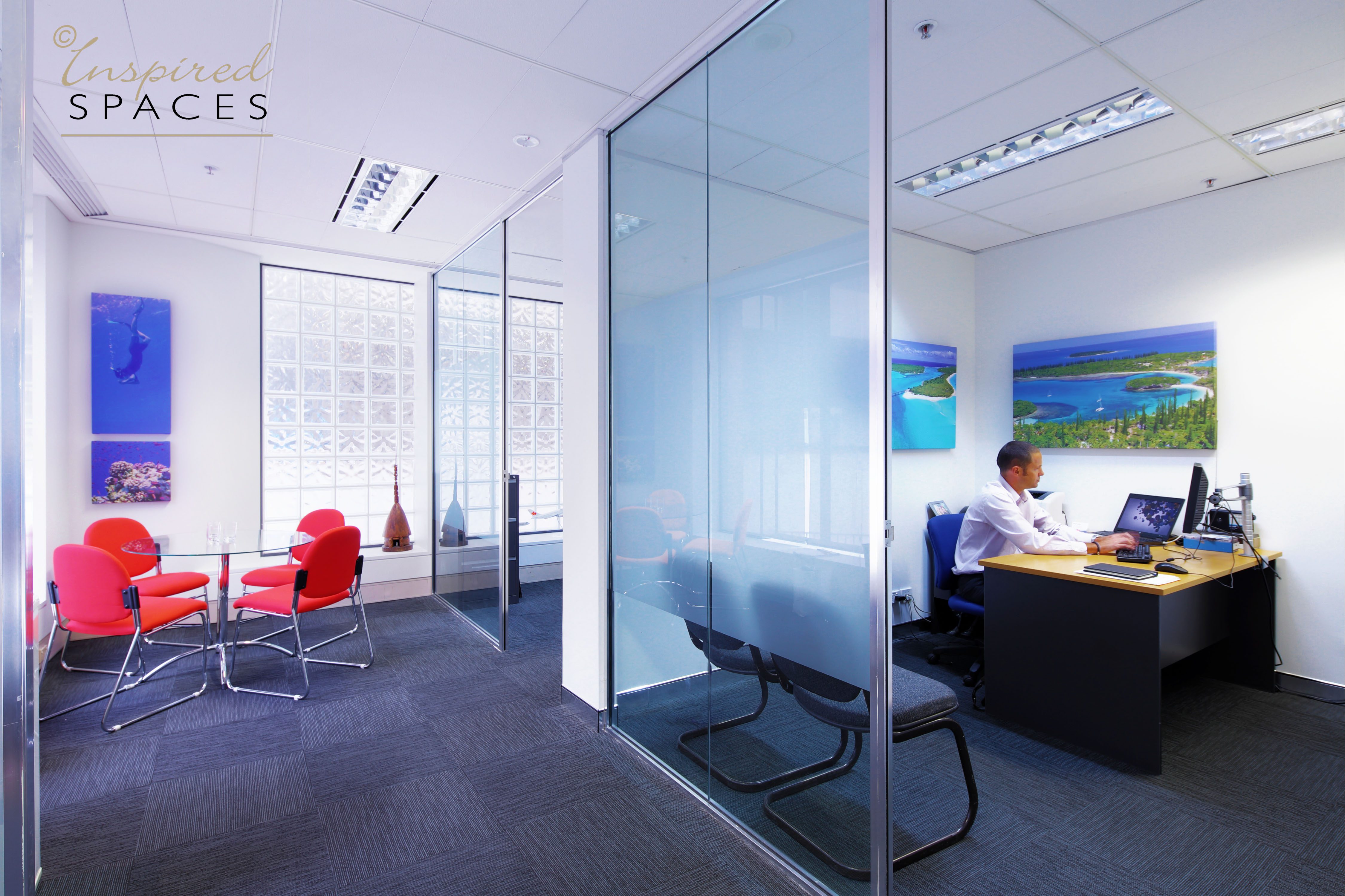 executive offices with glass walls