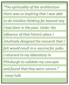 Quote by Jonas Salk regarding the polio vaccine and architecture