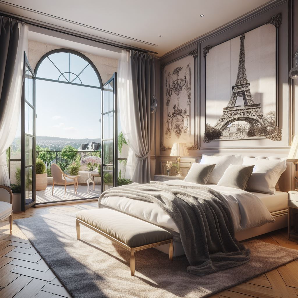parisian interior decor bedroom suite